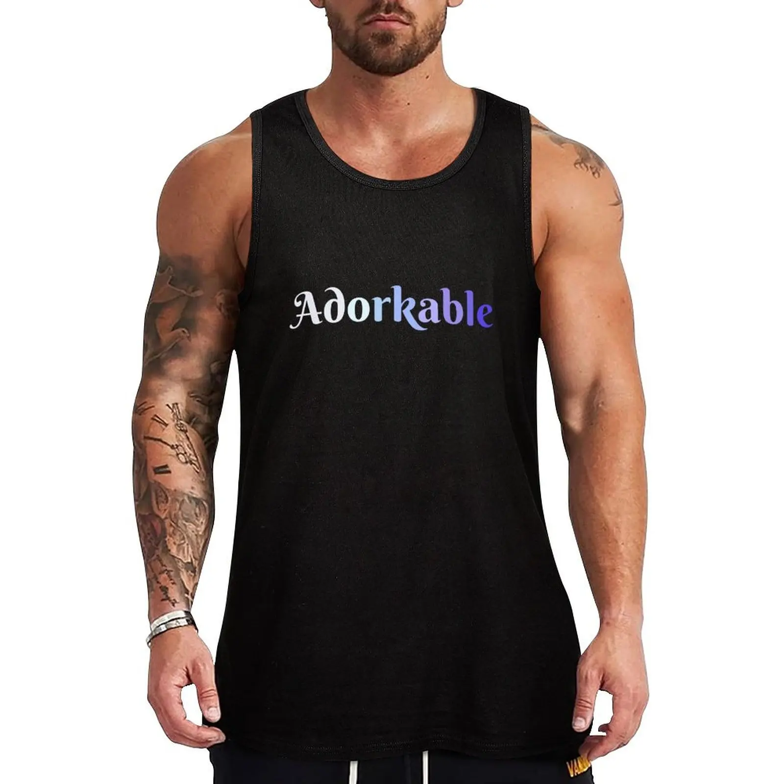 

Adorkable Tank Top Men's summer vest vest men T-shirts men Men's t-shirt
