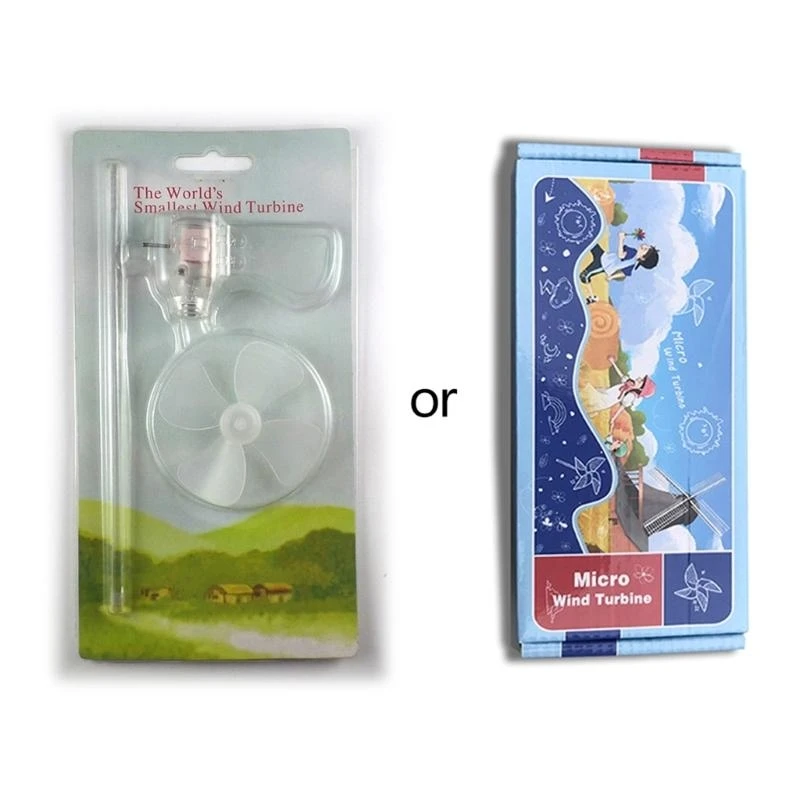 31GJ LED Light Wind Mill Toy Teaching Model Smallest Mini Wind Turbines Generator