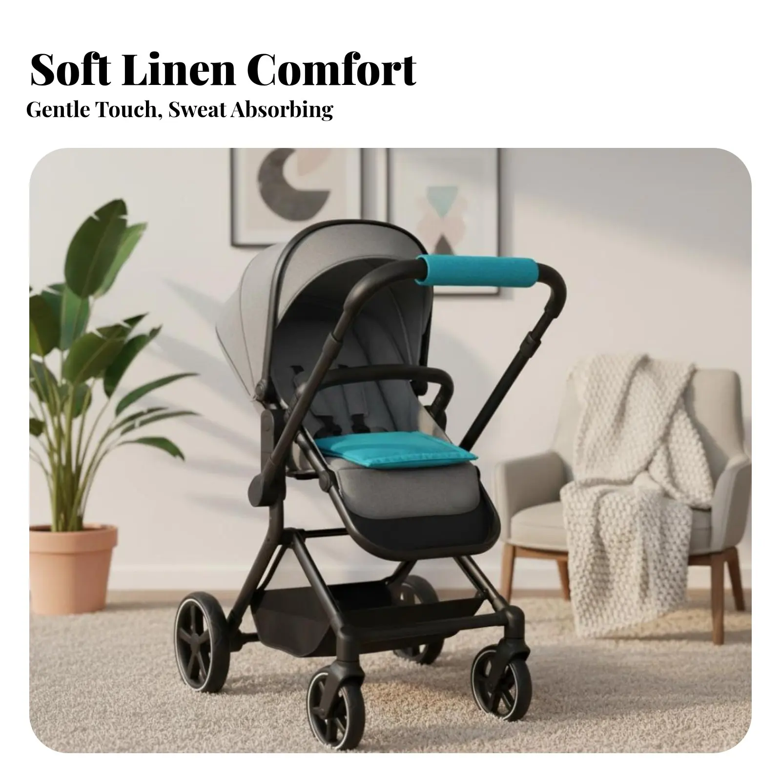Baby Carriage Armrest Cover Cleanable Baby Carriage Handlebar Protector Baby Carriage Handle Sleeve Removable Pushchair