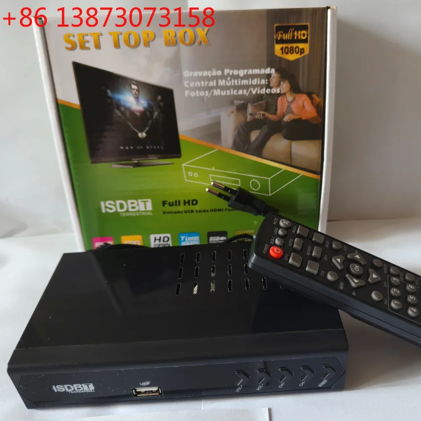 ISDBT Receiver Set Top Box Conversor Digital TV HD FTA ISDB-T Decoder Terrestrial For Brazil Chile Peru Venezuela South America