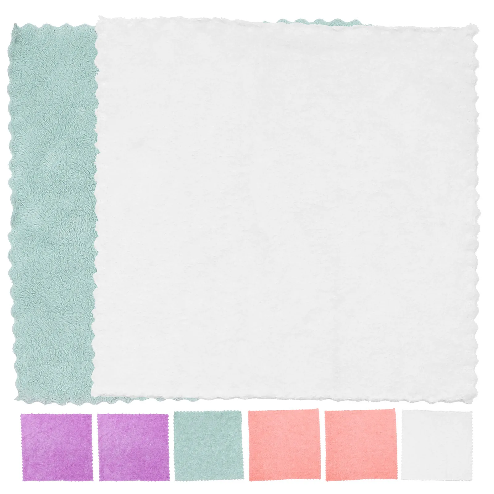 

8pcs Coral Fleece Towels Water Absorption Face Body Wash Cloths Soft Durable Non-Fading Square Bath Towel For Face Washing