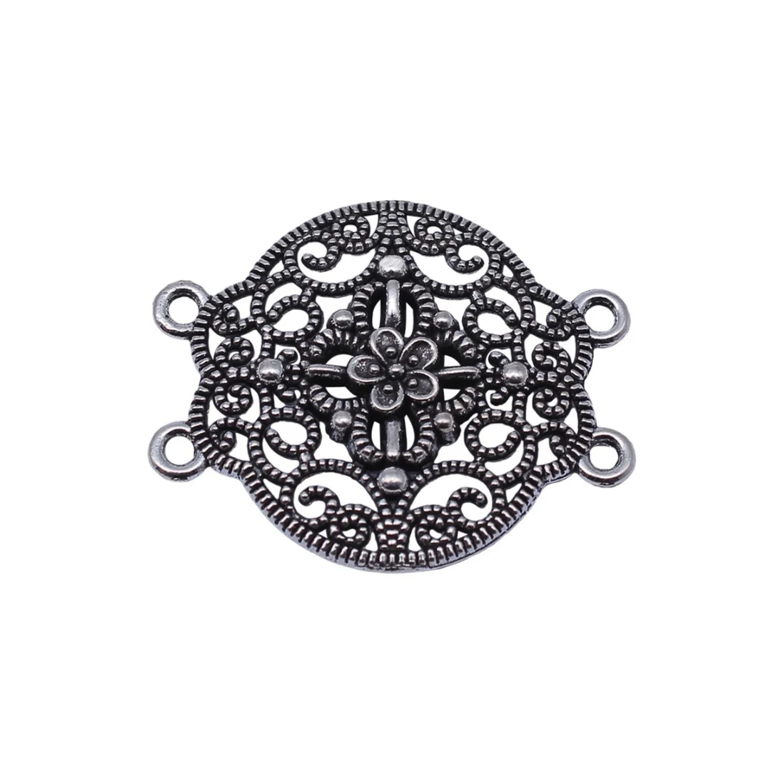 

6pcs 37x32mm Zinc alloy metal tibetan silver,antiqued bronze plated connector T1145 for jewelry making