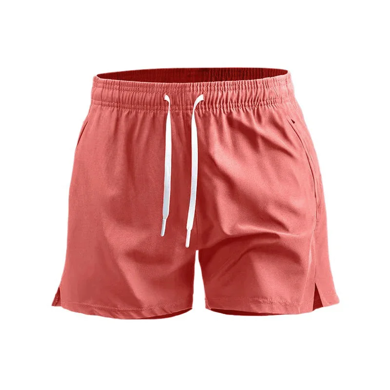 Men's Quick Drying Summer Shorts  Ice Silk Running Short Sweatpants Basketball Pants Casual Solid Color Elastic Waist Shorts