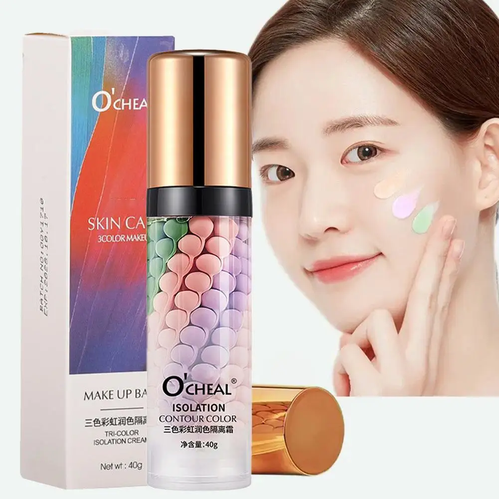 Three Colors Liquid Concealer Mixed Isolation Lotion Foundation Primer Face Bright Makeup Invisible Skin Moisturizing Base Z2S2