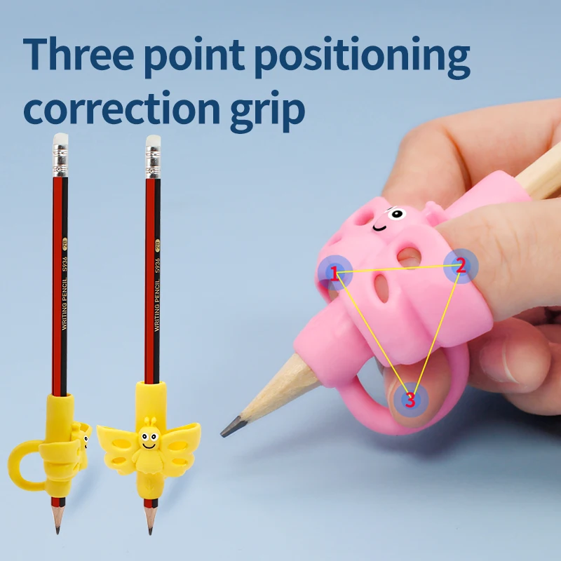 Children Writing Pencil Pen Holder Kids Learning Practise Silicone Pen Aid Grip Posture Correction Device for Students