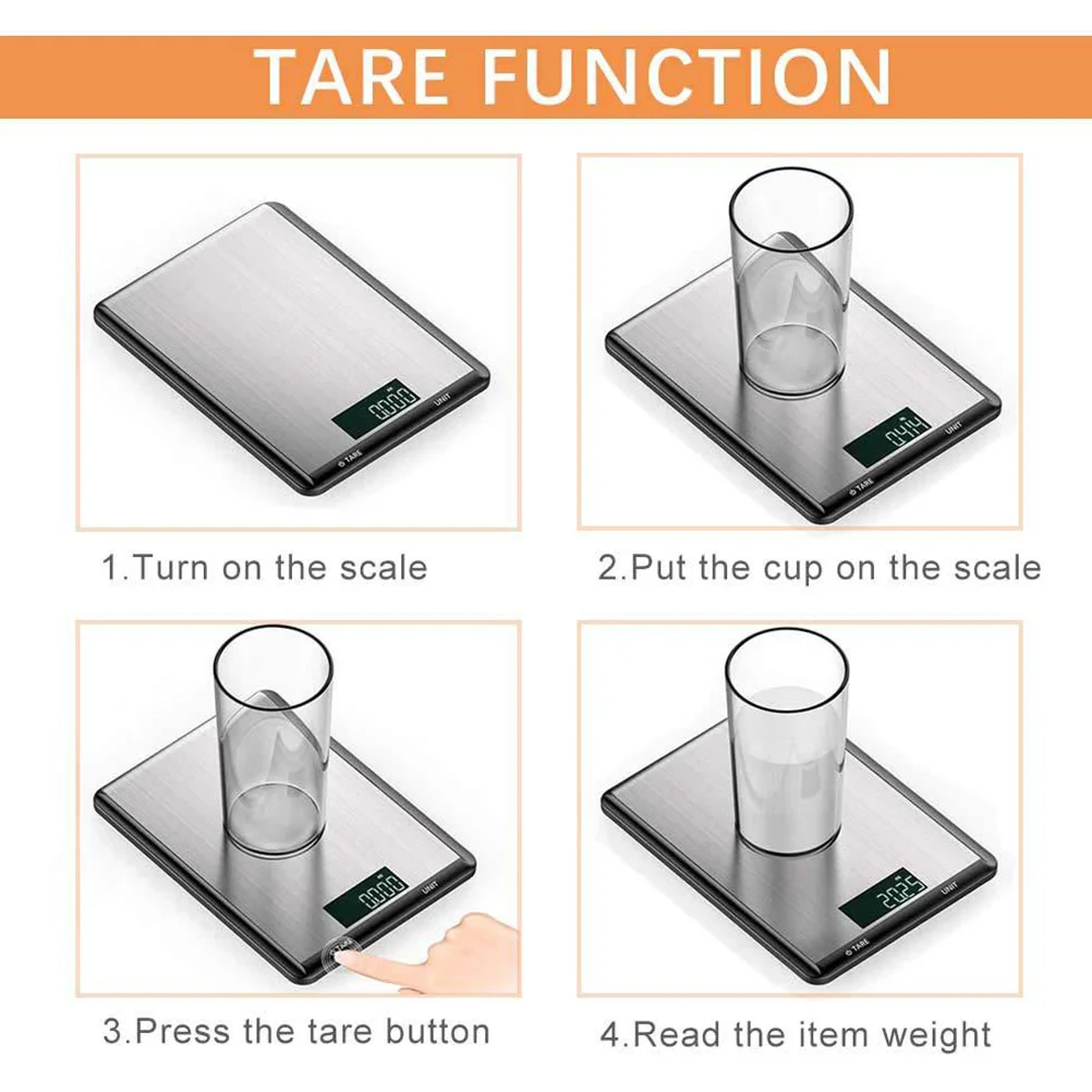 

1Pcs High Precision Kitchen Scale Stainless Steel Scale Cooking Baking Helper Household Kitchen Gadget