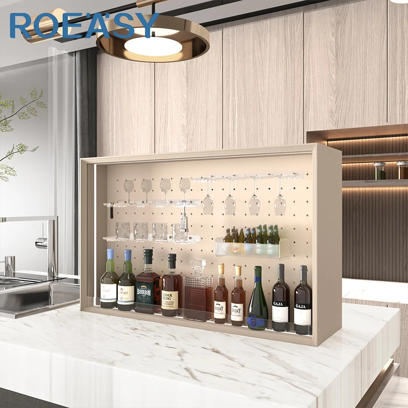 Cabinet Lifter Kitchen Island Smart Lift Storage System Cabinet Lift Elevator Double-sided Storage Racks & Shelving Units