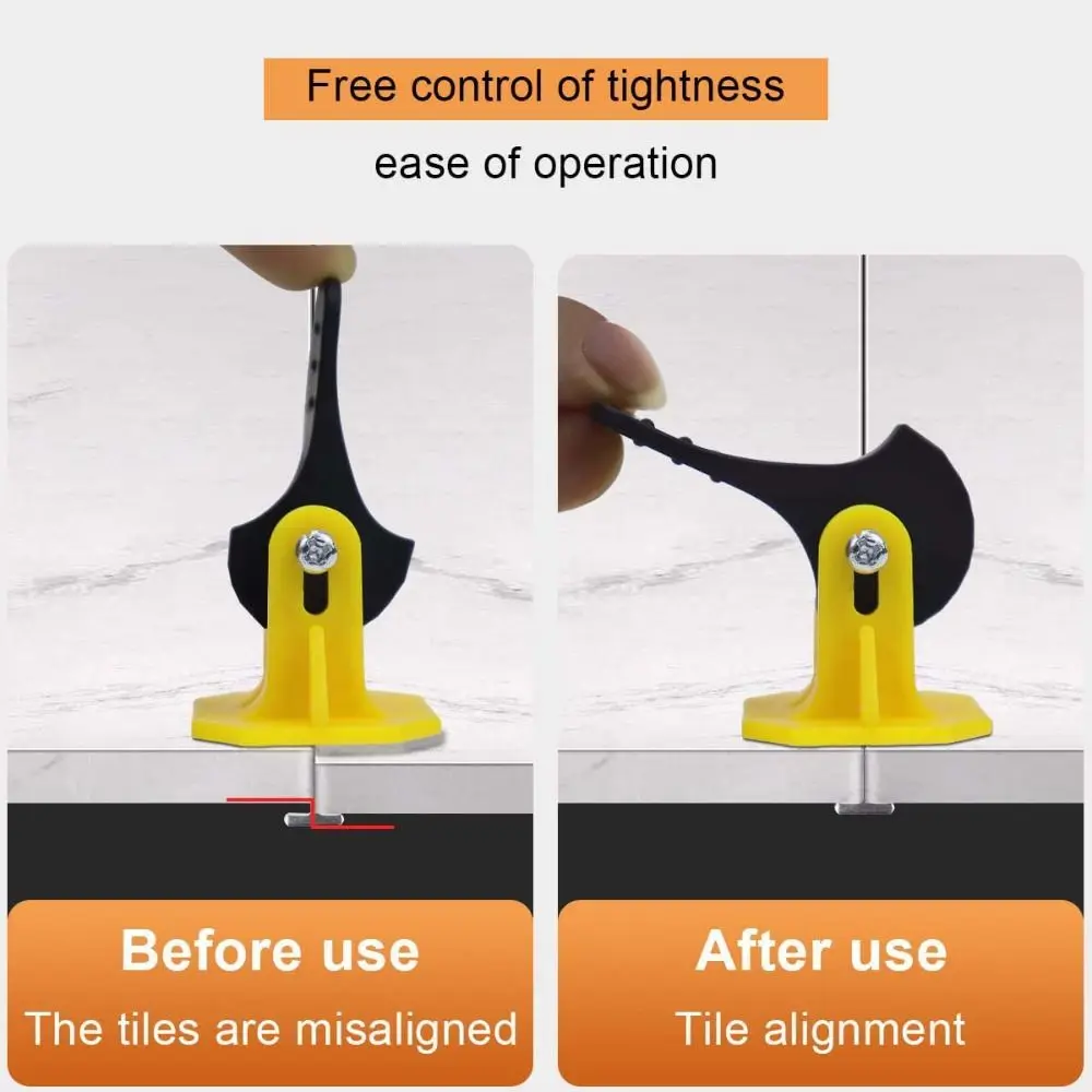 50Pcs Portable Reusable Tile Leveling Device Push-type Manual Tile Positioning Clip Multifunctional Durable Tile Lifting Tool
