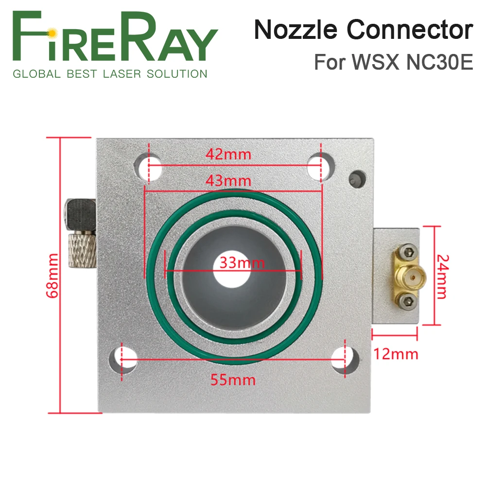 FireRay WSX Fiber Laser Nozzle Connection Part NC30E for WSX Laser Cutting Head Nozzle Connection Parts
