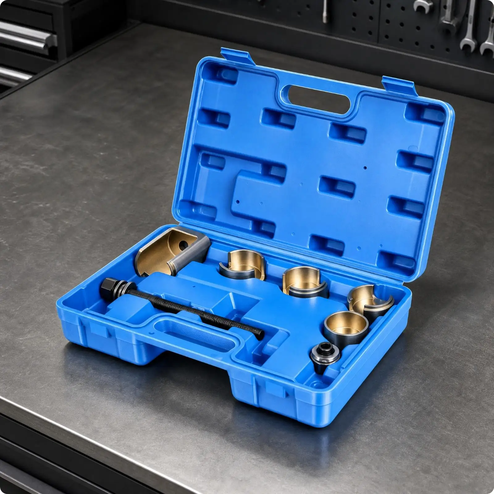 Car Tool Kit Bushing Remover with Precision Sleeves Adapters for Rear Control Arm Service for Tesla Model Y Model 3