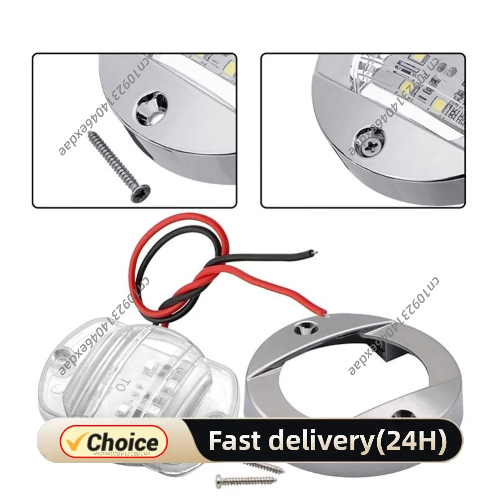 4Pcs Boat Interior Lights LED DC 12V Night Fishing Lights Waterproof Round for Pontoon Fishing Boat Kayak Sailboat