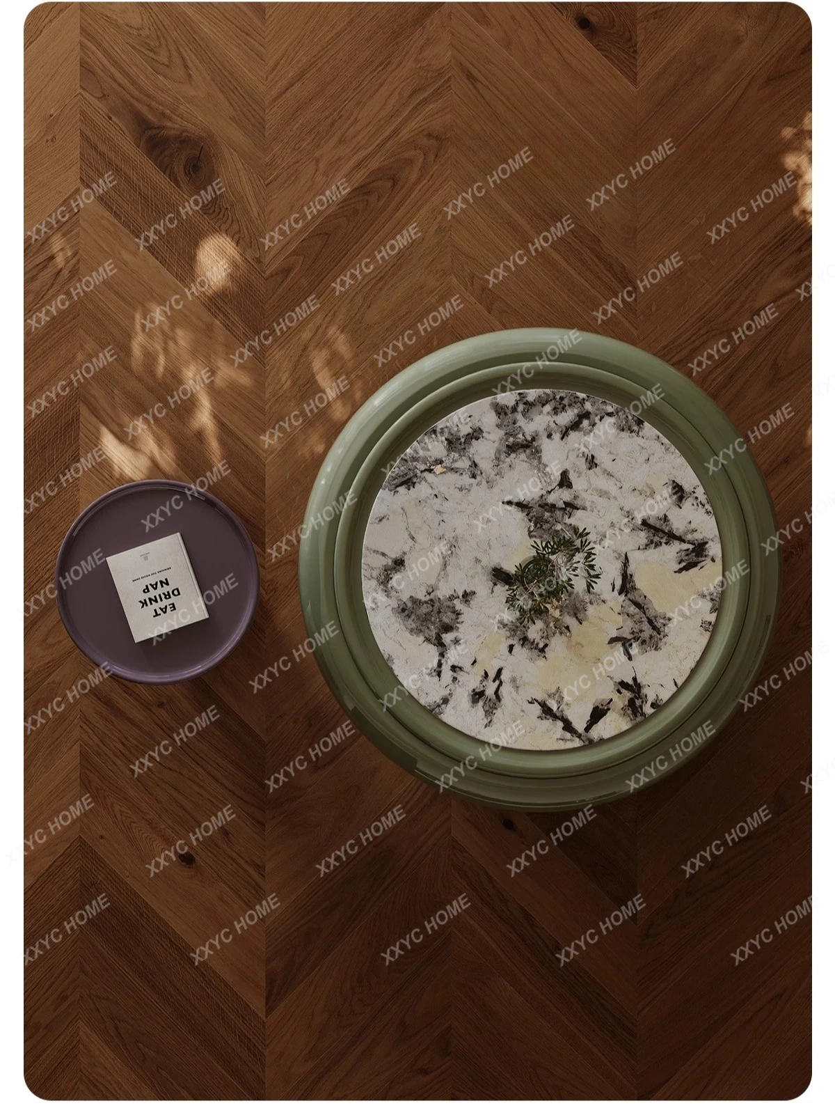 AAminimalist round coffee table living room home creative luxury stone high sense of simplicity