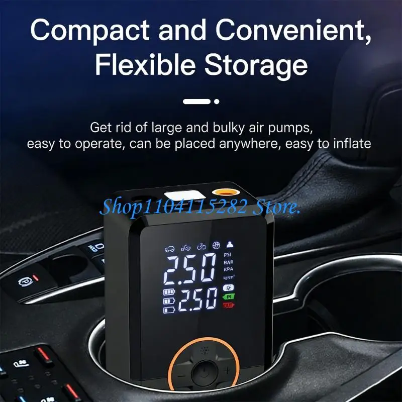  Flexible Auto Stopping Tire Inflator With 4 Measurement preferences And quiet Technology For Quiet Use