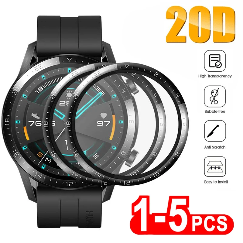 Full Curved Screen Protector For Huawei Watch GT 2 3 Pro Fit Accessories 20D Screen Protector For Honor Watch Magic 2 No Glass