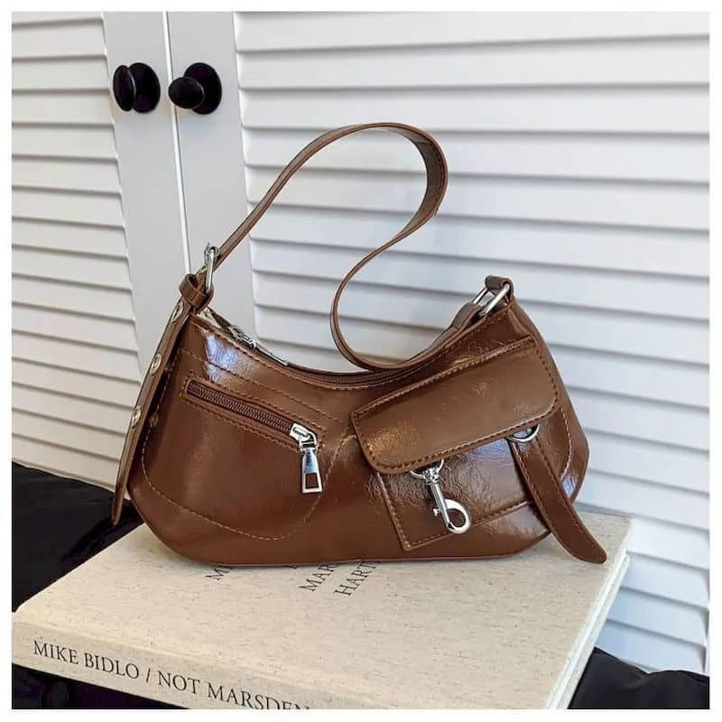 

Готические сумки на плечо, женские сумки в корейском стиле, универсальные минималистичные роскошные офисные сумки высокого качества для подмышек, хит продаж