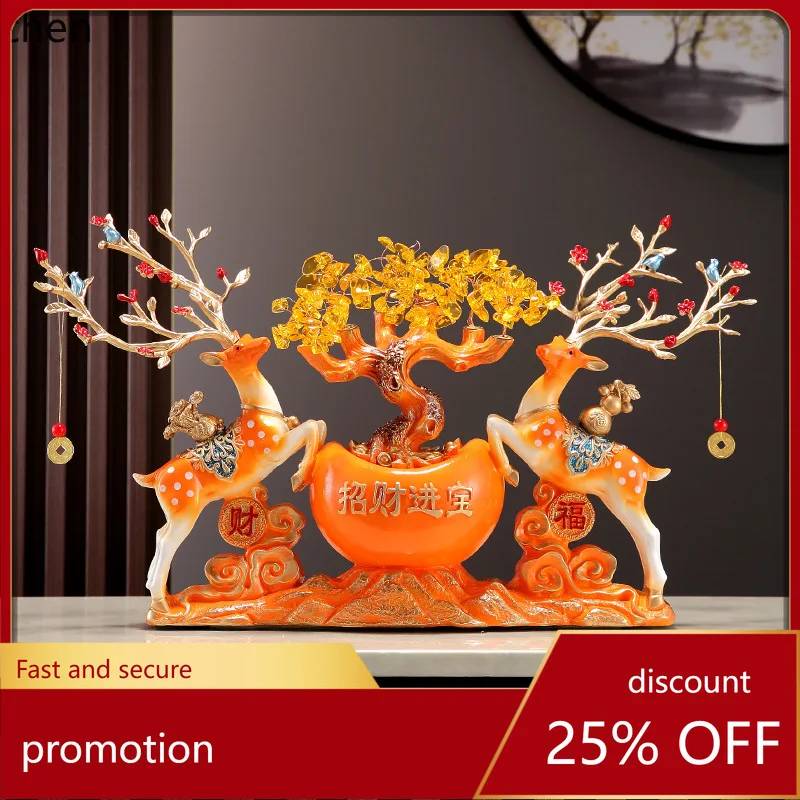 HT Wealth Ornament Home Living Room TV Cabinet Wine Cabinet Decoration Peace and Joy Housewarming Gift