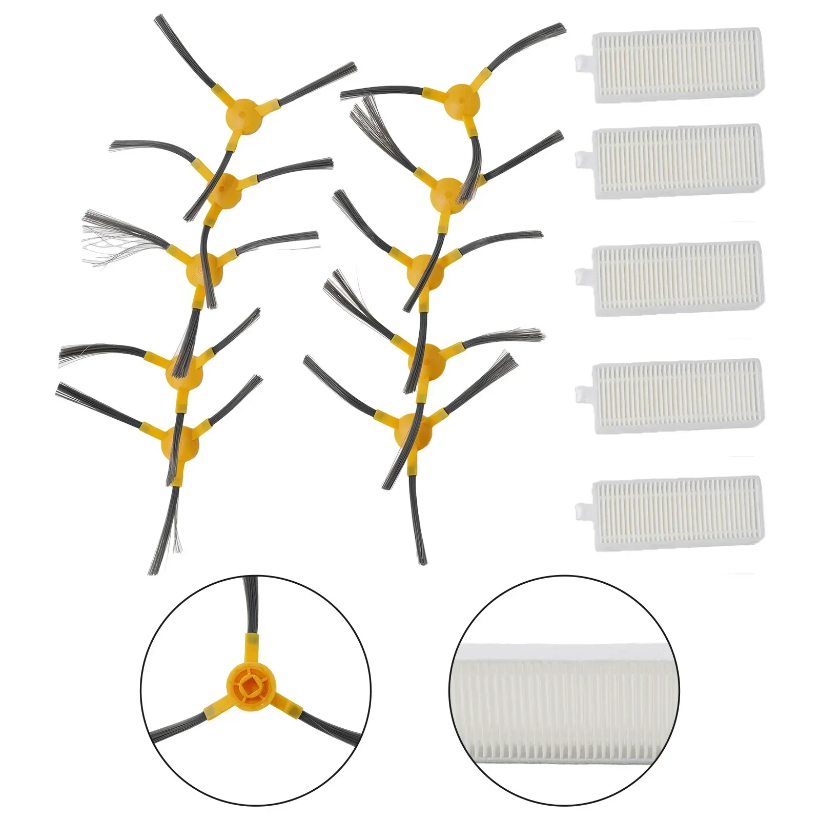 Replacement Side Brushes Filters Set For IKOHS S12 For T550W Robotic Vacuum Cleaner Parts Accessories