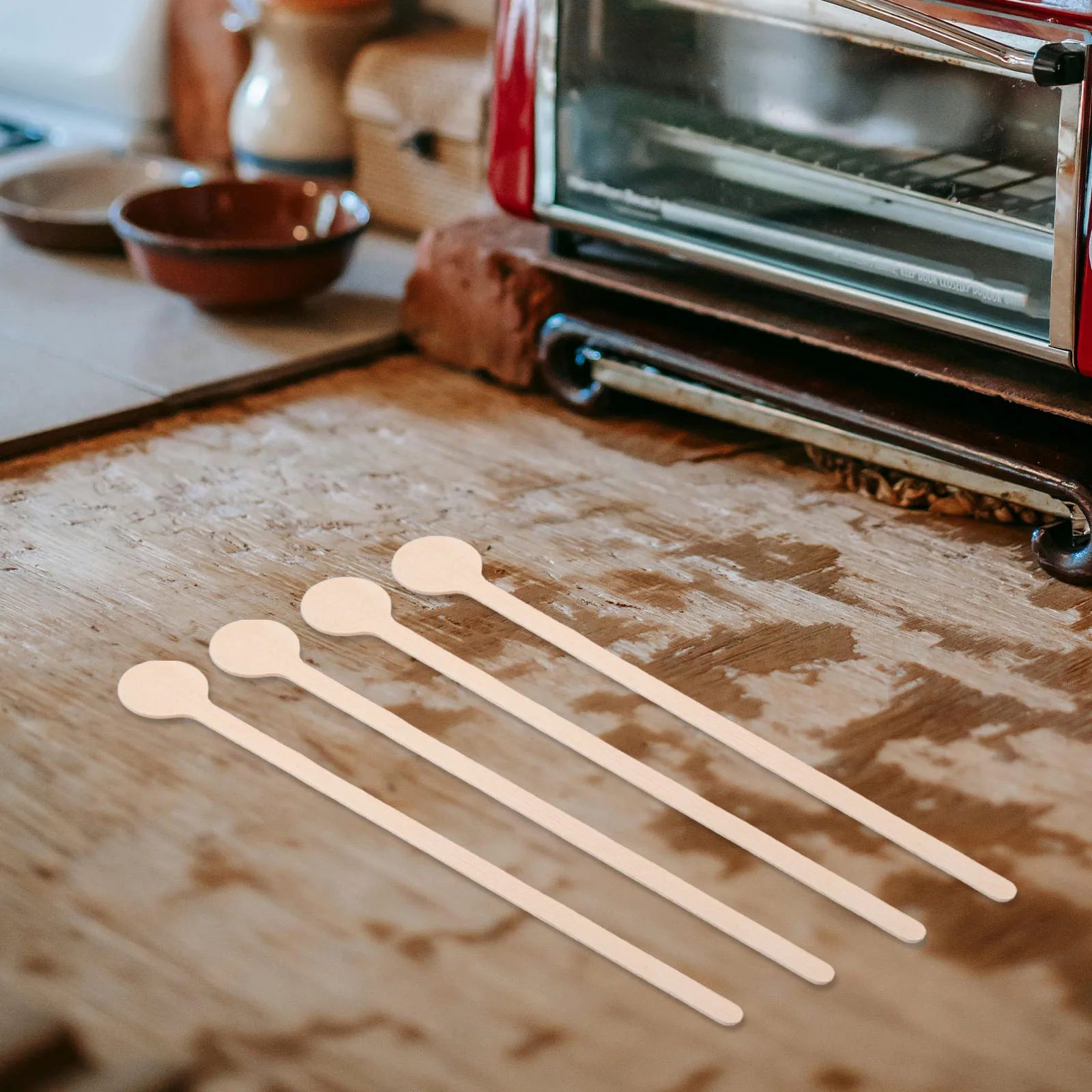 

Round Head Stirring Rod Coffee Stirrers Mixing Spoon Sticks Reusable Cocktail Beverage Drink Mixer