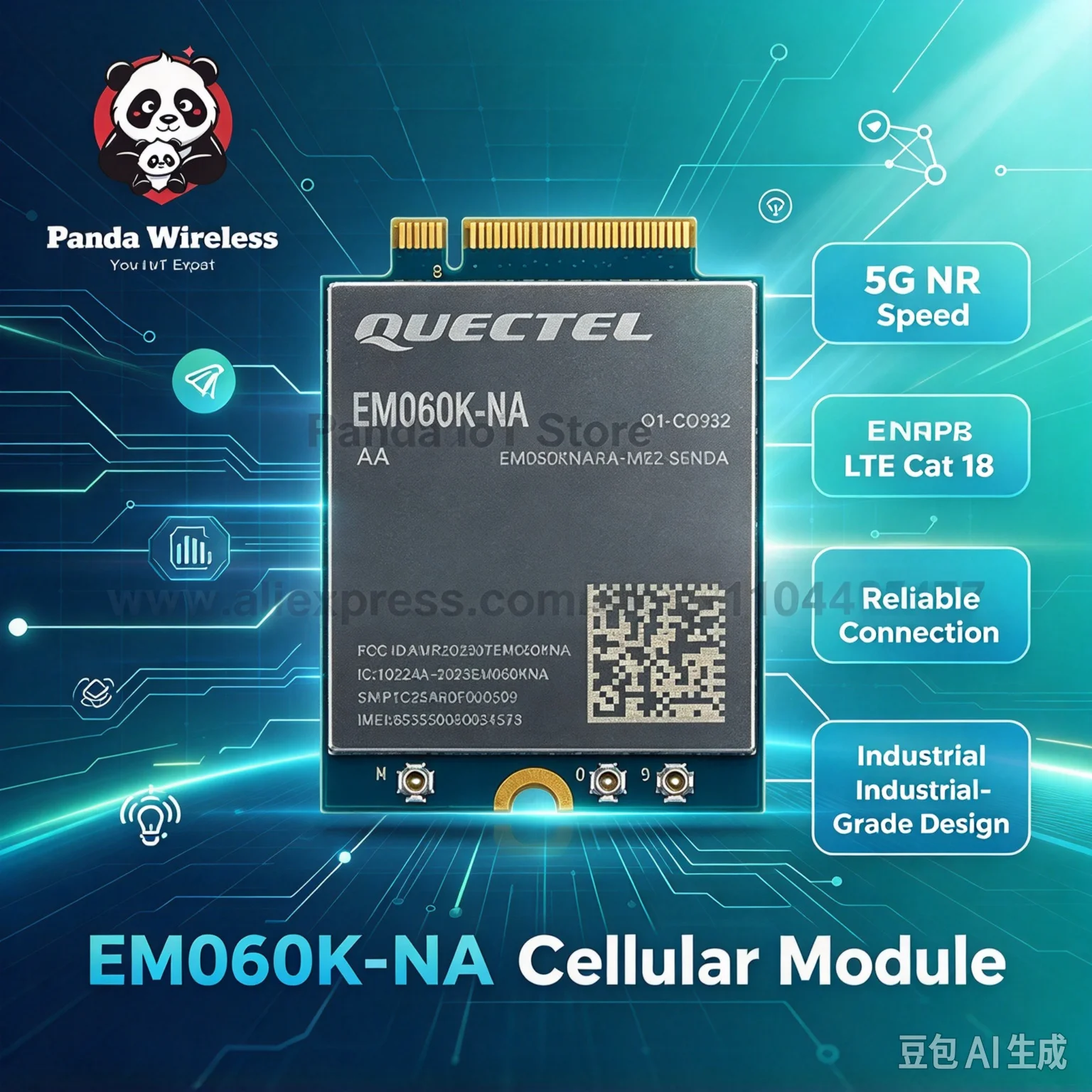 100% New! Quectel LTE-A Cat6 EM060 Series Module EM060K-NA M.2 4G Modem EM060KNAAA-M22-SGNDA for North America