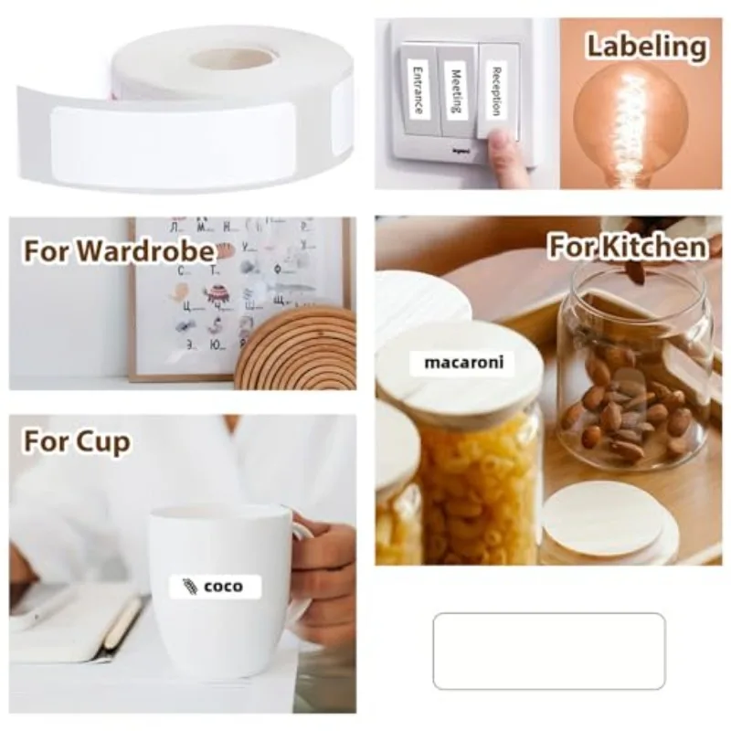 ملصقات حرارية ملونة مقاس 12 مم × 40 مم - مقاومة للماء/مقاومة للزيت/الأوساخ، تناسب D30/D32/D35/P11/P12/P15 والمزيد، للاستخدام المكتبي المتين