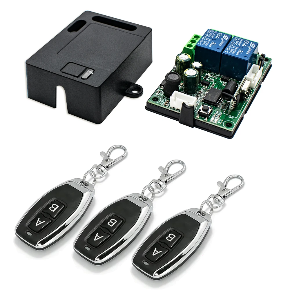433Mhz AC 110V 220V 240V 10A 4CH Relay Module Receiver EV1527 Wireless Remote Control Switch for DC Motor DIY
