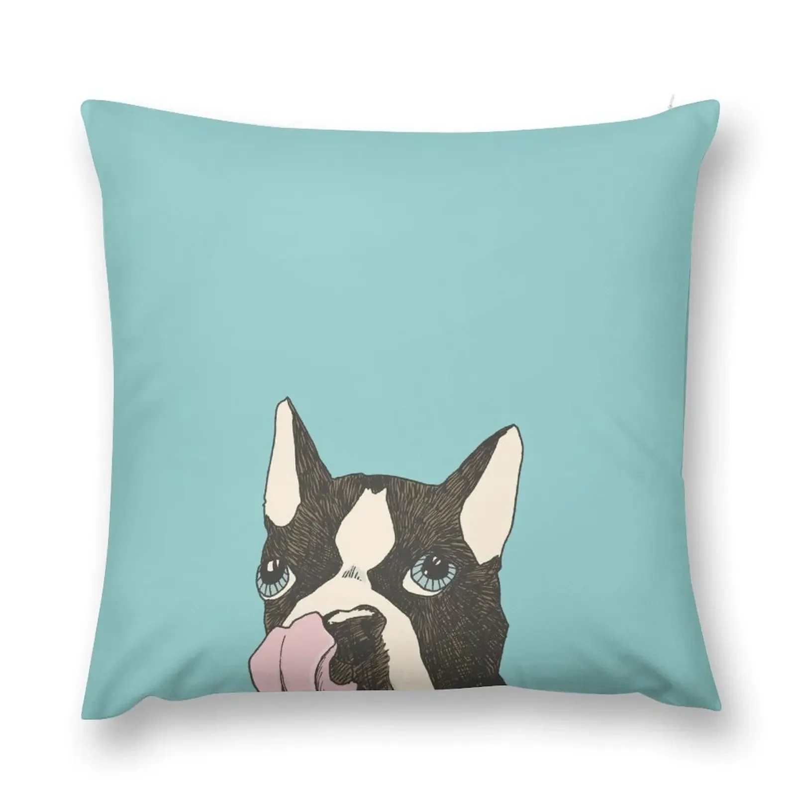 Hungry Boston Terrier (Black) Throw Pillow Decorative Cushions Cushions Home Decor Cusions Cover pillow