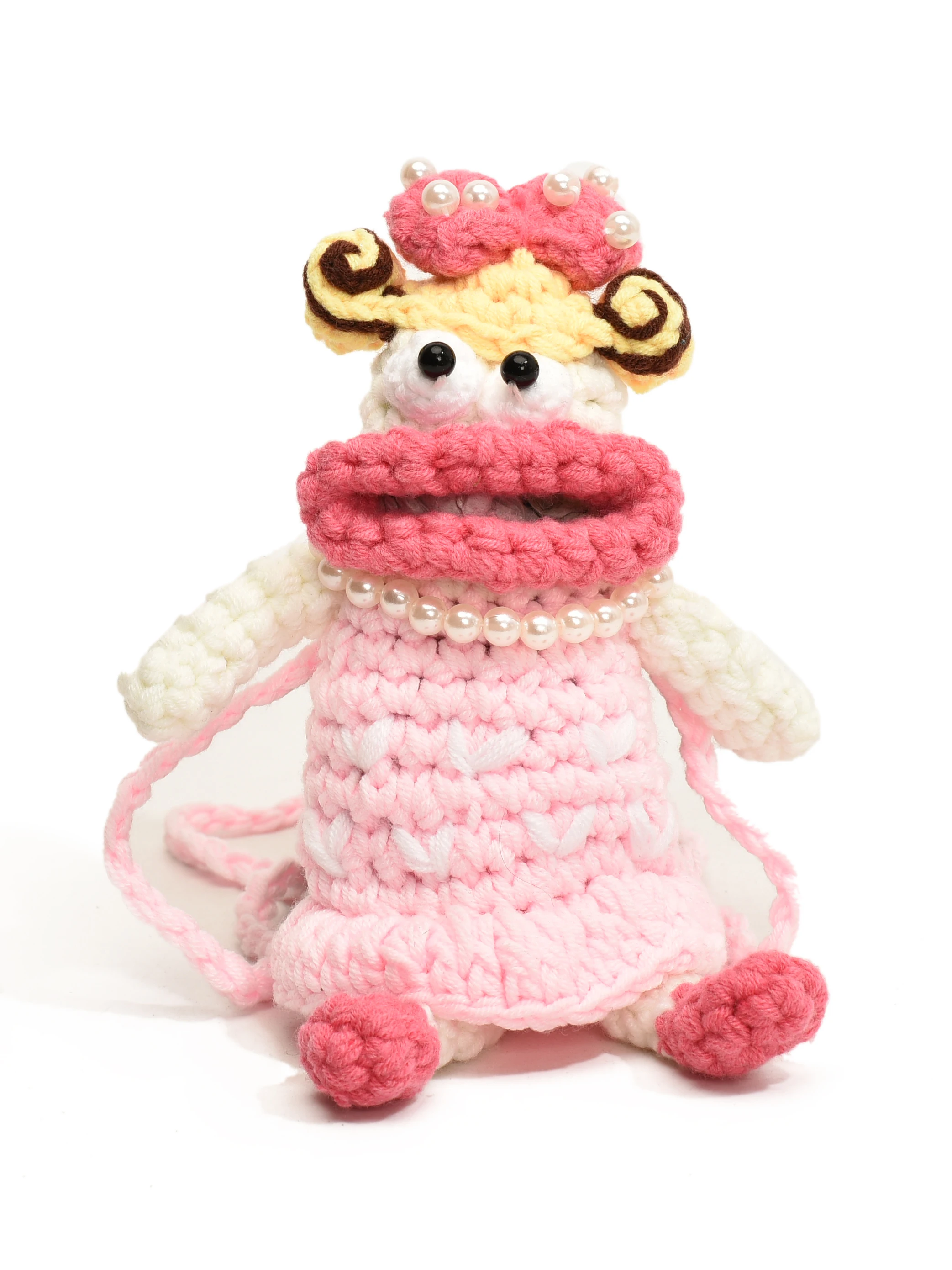 

Handwoven Pearl oulder Bag Women's Casual Sle Knitted Crossbody Bag Soft Fabric Material Vertical Square ape Pure Color