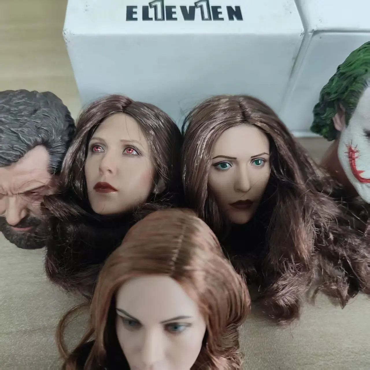 Sculpture de tête masculine et féminine, échelle 1/6, modèle adapté au corps de 12 pouces, accessoires de figurine d'action