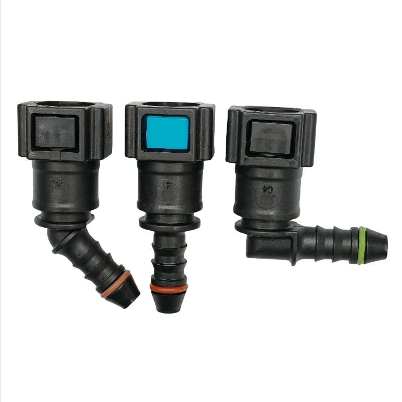 original 7.89mm ID6  auto Fuel line quick connector 180degree 5/16  female fuel pipe fitting quick joint 2pcs a lot