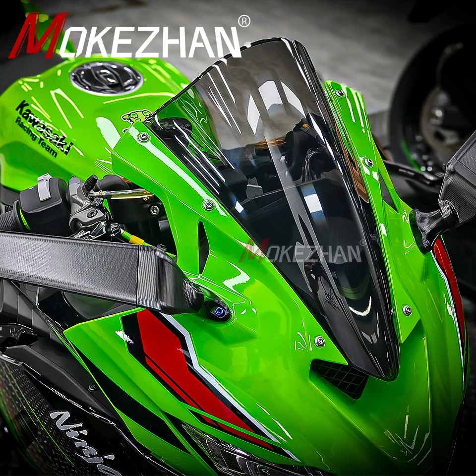 DEGIN visor gelembung ganda, kaca depan untuk Kawasaki Ninja ZX-4RR ZX4RR ZX-4R ZX4R ZX25R ZX-25RR ZX25RR 2023 2024 + kaca depan