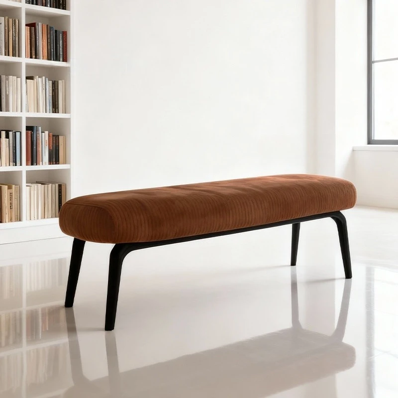 

Light luxury home shoe changing stool, minimalist bedroom bedside stool, dining room corduroy bench