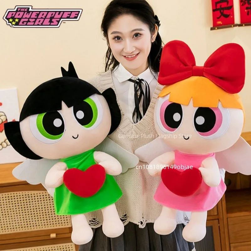 

30/45/60cm Big Size The Power Puff Girls Anime Plush Stuffed Doll Kawaii Room Decoration Plushies Pillow Ornaments Children Gift