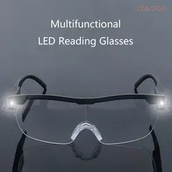 Fashion Design okulary do czytania z lekkimi okulary powiększające z lekką lupa z lampą Led okulary do czytania w nocy