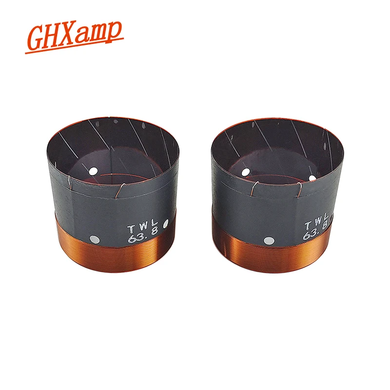 63.8mm Bass Voice Coil Round Wire KSV Skeleton Coil High-quality Stage Audio 64-core Woofer 2PCS