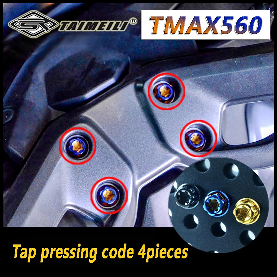 TAIMEIL ITitanium Alloy Motorcycle Shell Set Screws Suitable for TMAX560 Shell Modification and Repair No.2