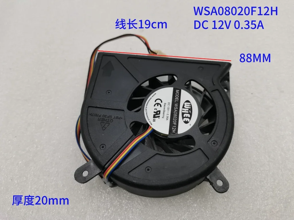 NEW FAN FOR whee WSA08020F12H WSA08020F12J WSA08020B12H was08018f12m 12V Fusioncube cooling fan