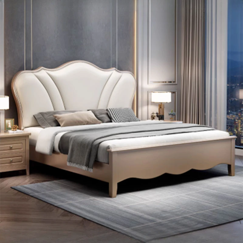 

Luxury Queen Kids Double Bed Modern High End Headboard Frame Double Bed Girl Sleeping Letti Matrimoniali Bedroom Furniture