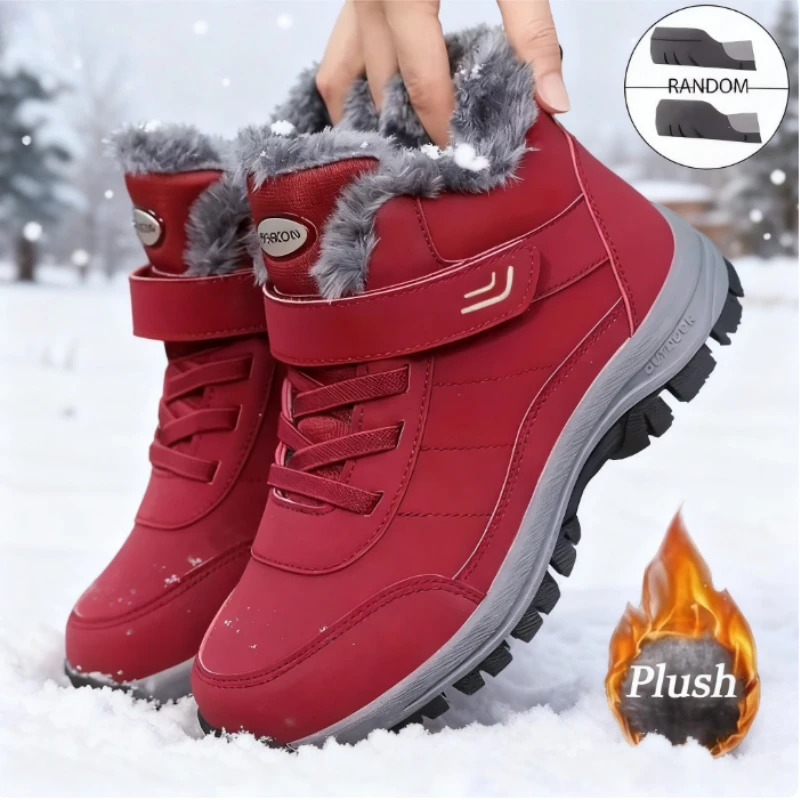 Winter Boots for Women Casual Simple Comfortable Platform Fur Ankle Boots Non-slip Soft Sole Work Keep Warm Shoes Free Shipping