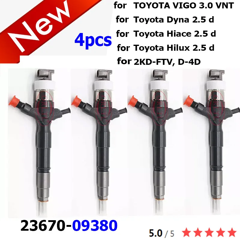 ORLTL For VIGO 3.0 VNT Toyota Dyna Hiace Hilux 2.5 d KD-FTV  23670-09380 Car Fuel Injector 2367009380 23670 09380