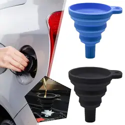 Engine Funnel Car Universal Silicone Liquid Funnel Change Change Funnel Oil Washer Engine ﻿ Portable Fluid Foldable Auto Pe T0C7