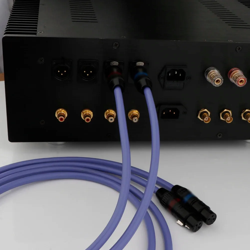 

Pair FURU HIFI XLR Balanced Cable Reference Interconnect Audio Wire With Carbon Fiber RCA Female to Male XLR Male Audio Cable