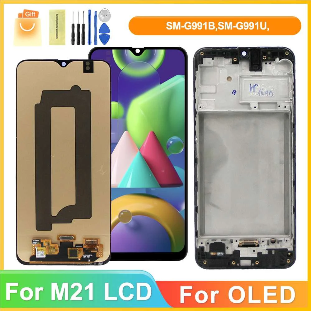 

100% Tested M215 Display Screen for For Samsung Galaxy M21 M215 M215F M215F/DS Lcd Display Touch Screen Digitizer With Frame