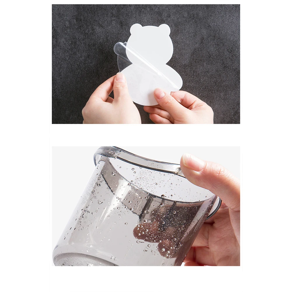 Cute Bear Home Storage Cup Wall Mount Toothbrush Toothpaste Cup Holder Case Bathroom Organization Accessories