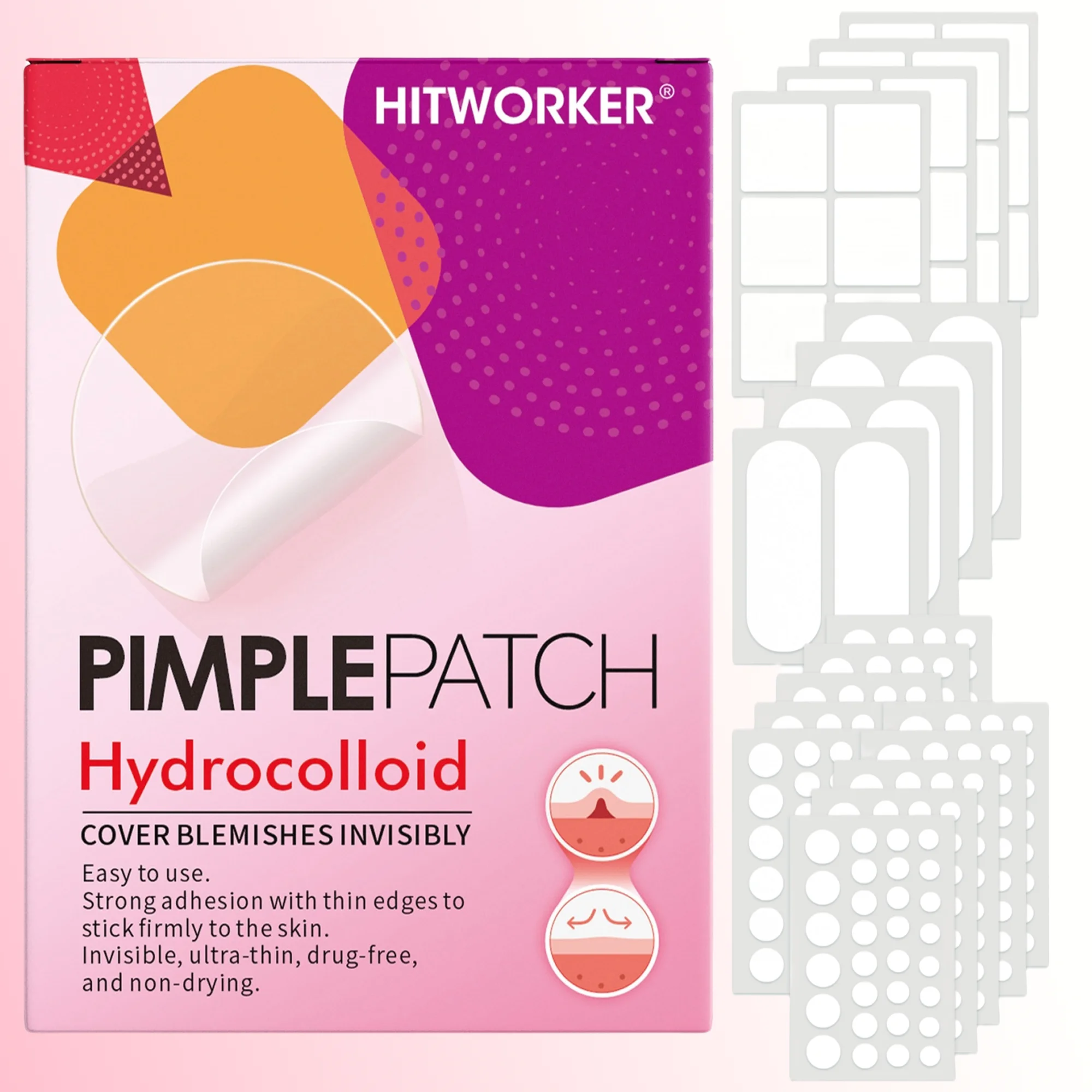 332pcs/box invisible acne patch set - deep cleaning high-quality water-based acne stickers, gentle and skin friendly