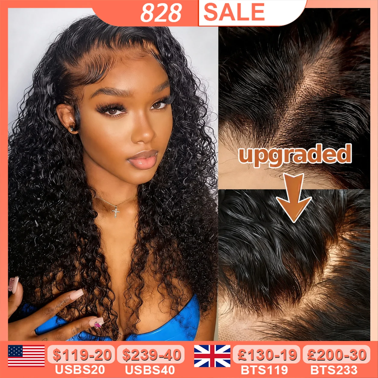 BEEOS Upgraded 2.0 Tiny Knots 13x6 Full Frontal HD Lace Wigs Skinlike HD Lace Bye Knots 5x5 13x4 Water Wave Wigs For Women
