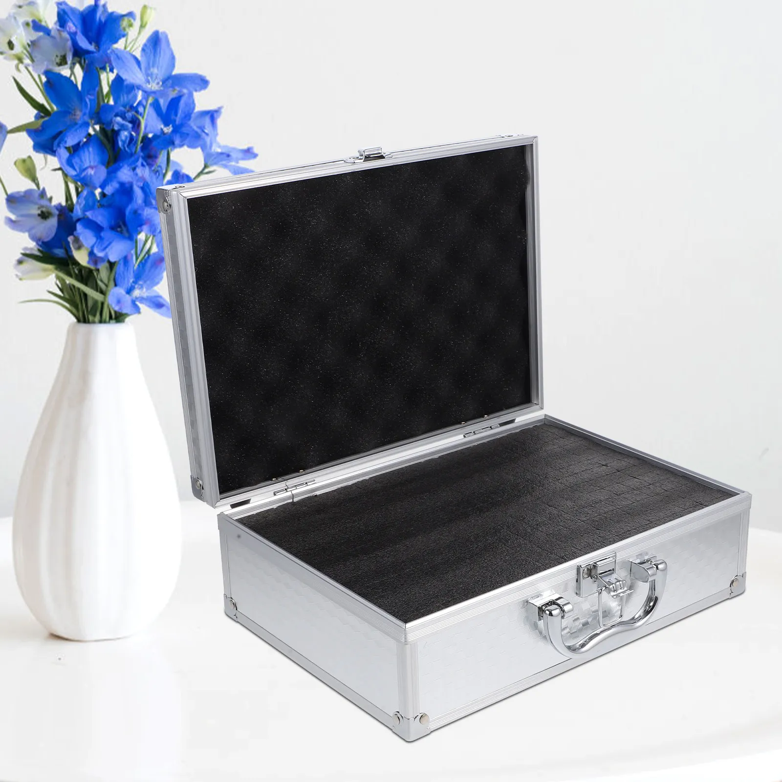 Aluminum Alloy Carrying Case Portable Tool Case Strong Tool Storage Holder Easy Carry with Handle Travel Organizer