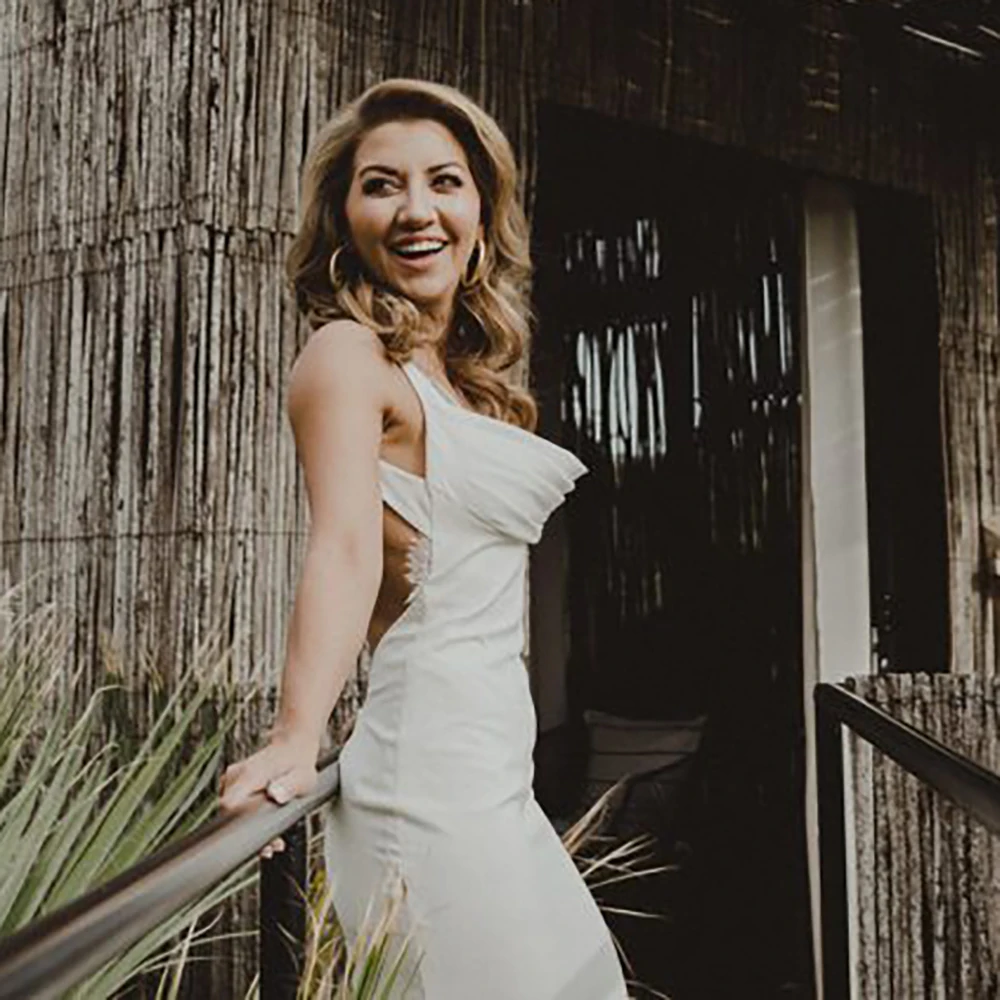 Vestido de novia de encaje con espalda baja para fiesta, vestido de novia con escote redondo Simple, fotos reales, 12174 #