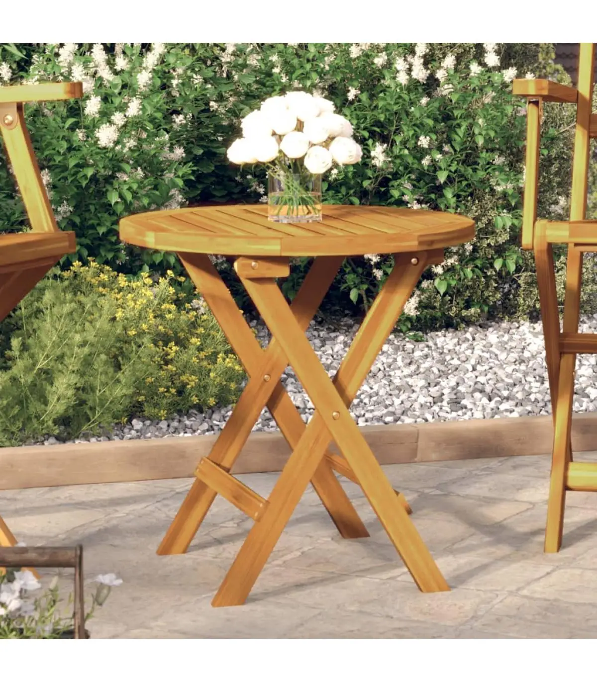 Garden tables terrace bistro table solid wood acacia Ø 46x47 cm