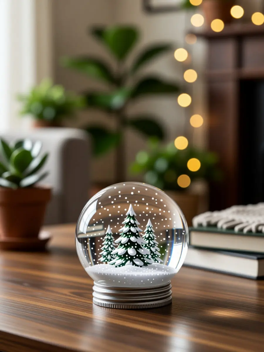 5Pcs DIY Snow Globe Jar 150Ml Clear Plastic Dome with Base and Secure Lid for Water Globe Crafts Wedding Favors Holiday