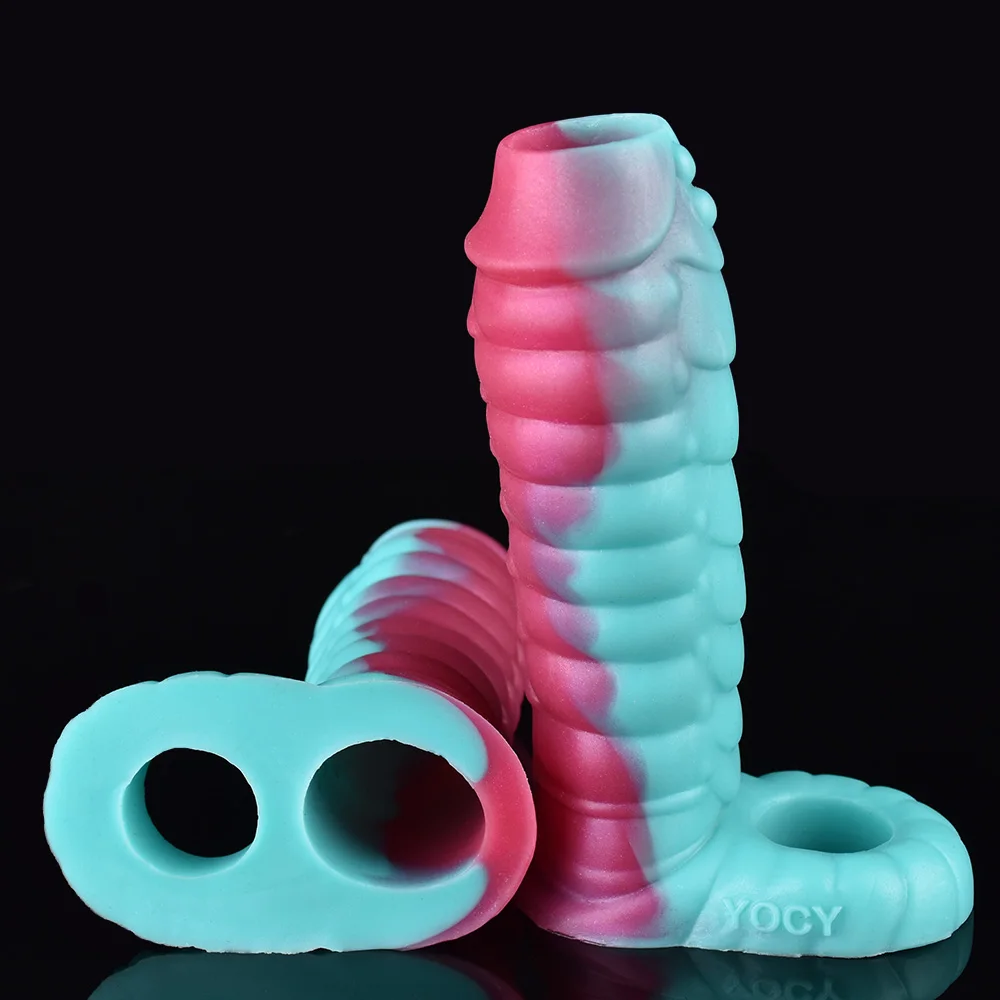 Soft Silicone Cock Enlargement & Extender Sex Toys Fury Dragon Penis Sleeve Delay Ejaculation Dildo Enhancer for Men